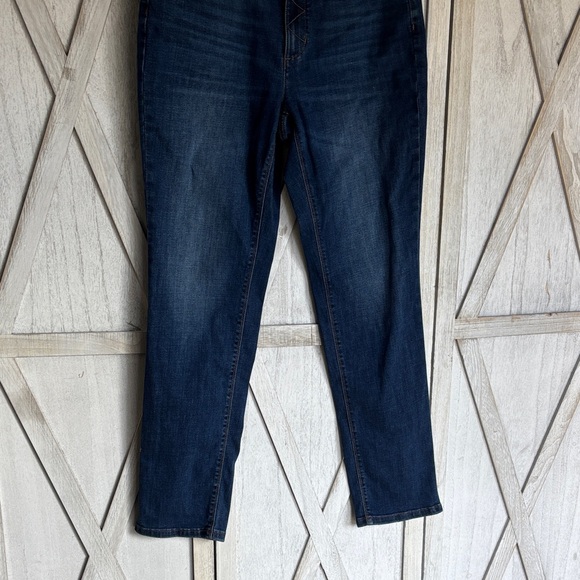 J. Jill High Rise Dark Blue Straight Leg Jeans Size 10R - Picture 3 of 11